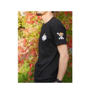 T-shirt noir One Piece Luffy x Nika design Nika-Gaï