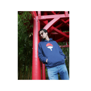 Hoodie bleu marine Naruto clan Uchiha design Nika-Gaï