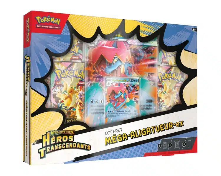 Coffret Pokémon Méga-Aligatueur-ex FR – Héros Transcendants