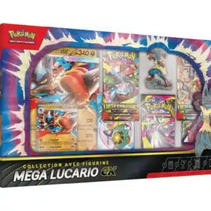 Collection Pokémon figurine Méga-Lucario-ex FR – 5 boosters